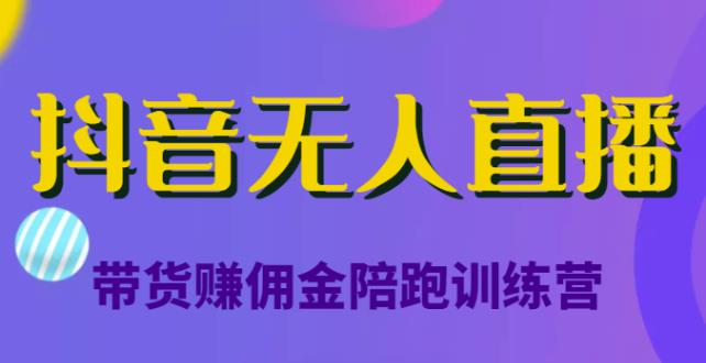 抖音无人直播带货赚佣金陪跑训练营（从0开始看完就能实操，日赚5000元（价值6980元））