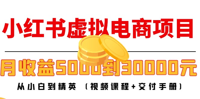 小红书虚拟电商项目（从小白到精英 月收益5000到30000 (视频课程+交付手册)）