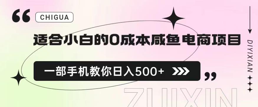 0成本闲鱼电商项目，一部手机教你日入500保姆级教程！【揭秘】