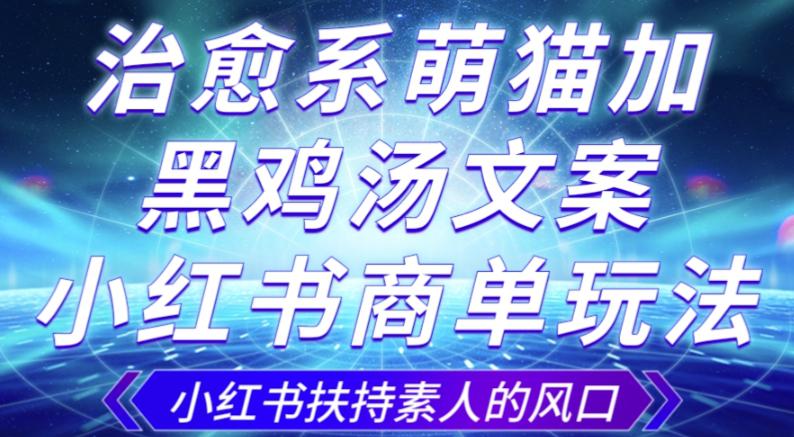 治愈系萌猫加+黑鸡汤文案，小红书商单玩法，3~10天涨到1000粉，一单200左右