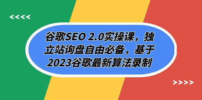 2023谷歌SEO 2.0实操全攻略：独立站询盘自由必备，谷歌最新算法解析（94节）