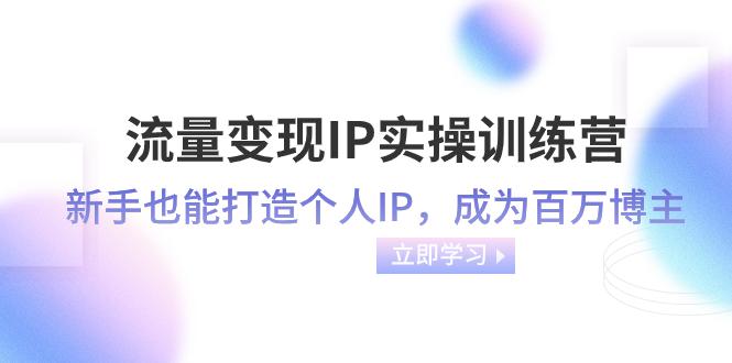 流量变现训练营-IP实操课程：新手也能打造个人IP，速成百万博主（46节课）