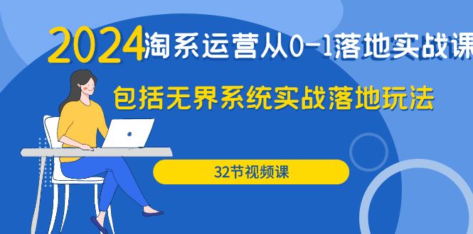 2024年淘系店铺运营从0-1落地实战课：包括无界系统实战落地玩法（32节）