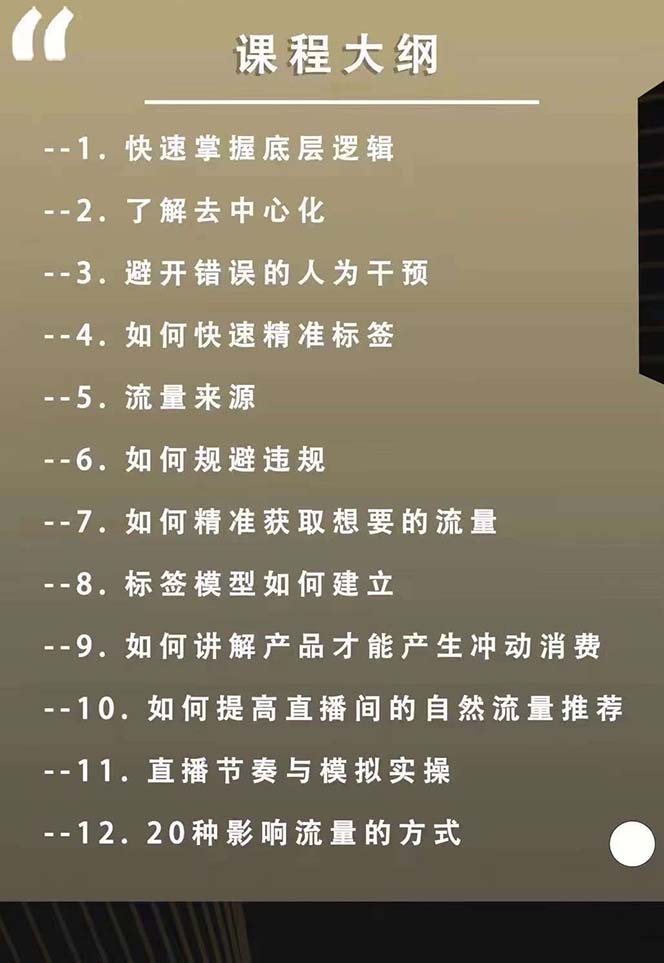 主播运营【8月新课】拉爆自然流，做懂流量的主播新规政策下，自然流破.